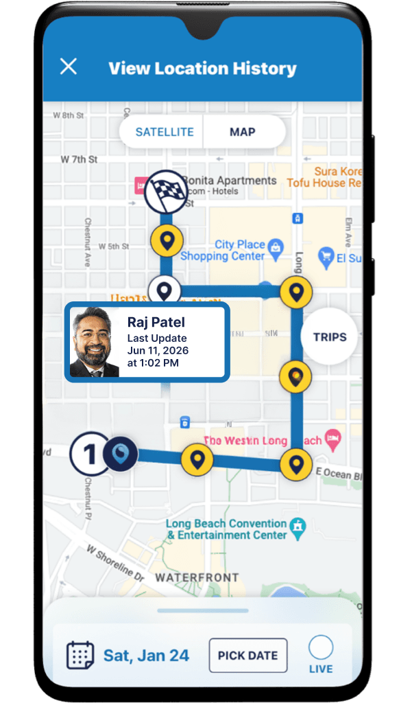 Connection travel details