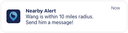 Nearby alert notification