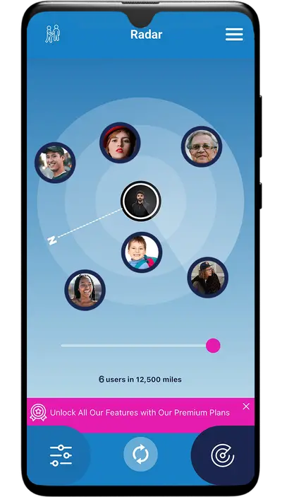 Serendipity radar phone screen