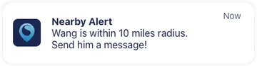 Nearby alert notification